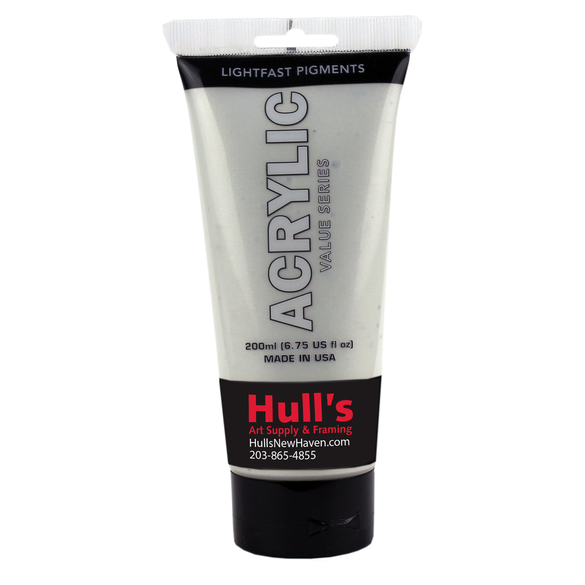 HULLS ACRYLIC 200ml TUBE PEARL WHITE