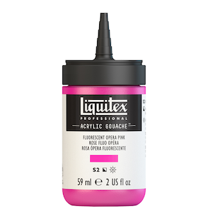LIQUITEX ACRYLIC GOUACHE 59ml JAR FLUORESCENT PINK