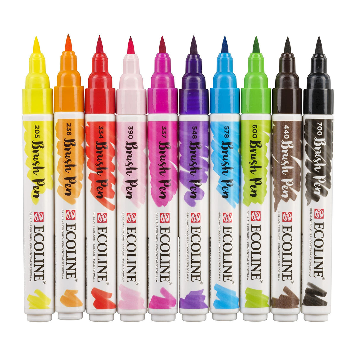 ECOLINE WATERCOLOUR BRUSHPEN SET 10 - BRIGHT