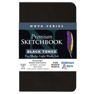 NOVA SKETCHBOOK SOFTCOVER BLACK 5.5x3.5