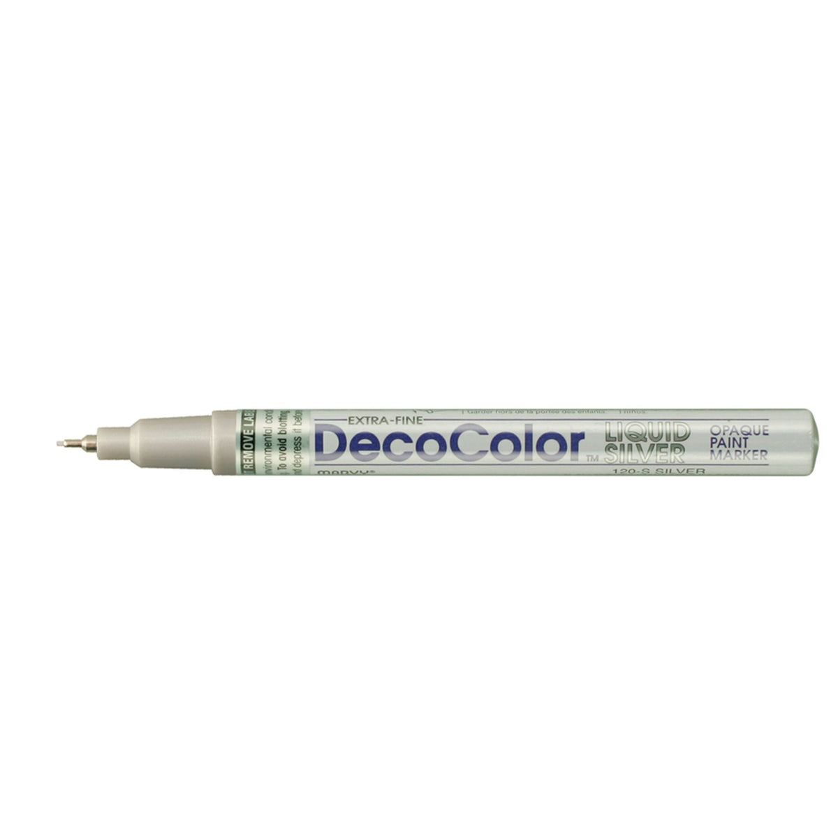 DECOCOLOR PAINT MARKER X-FINE POINT LIQUID SILVER