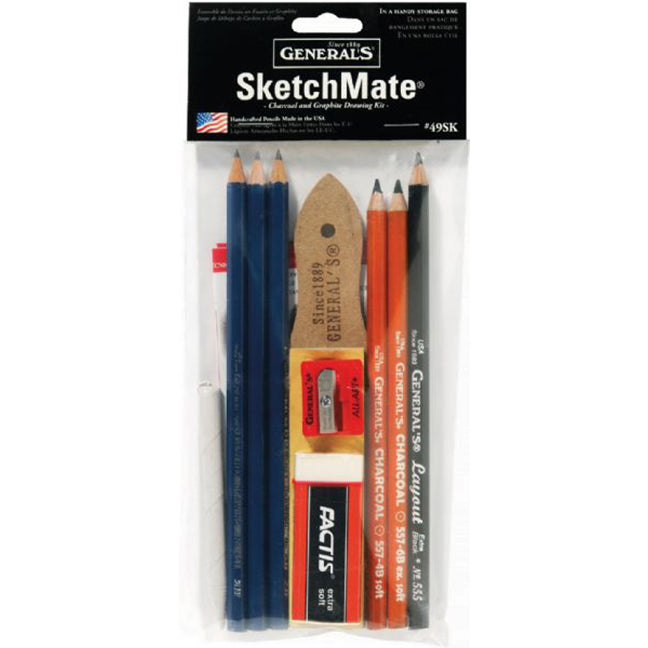 GENERAL&#39;S SKETCHMATE CHARCOAL &amp; GRAPHITE DRAWING KIT