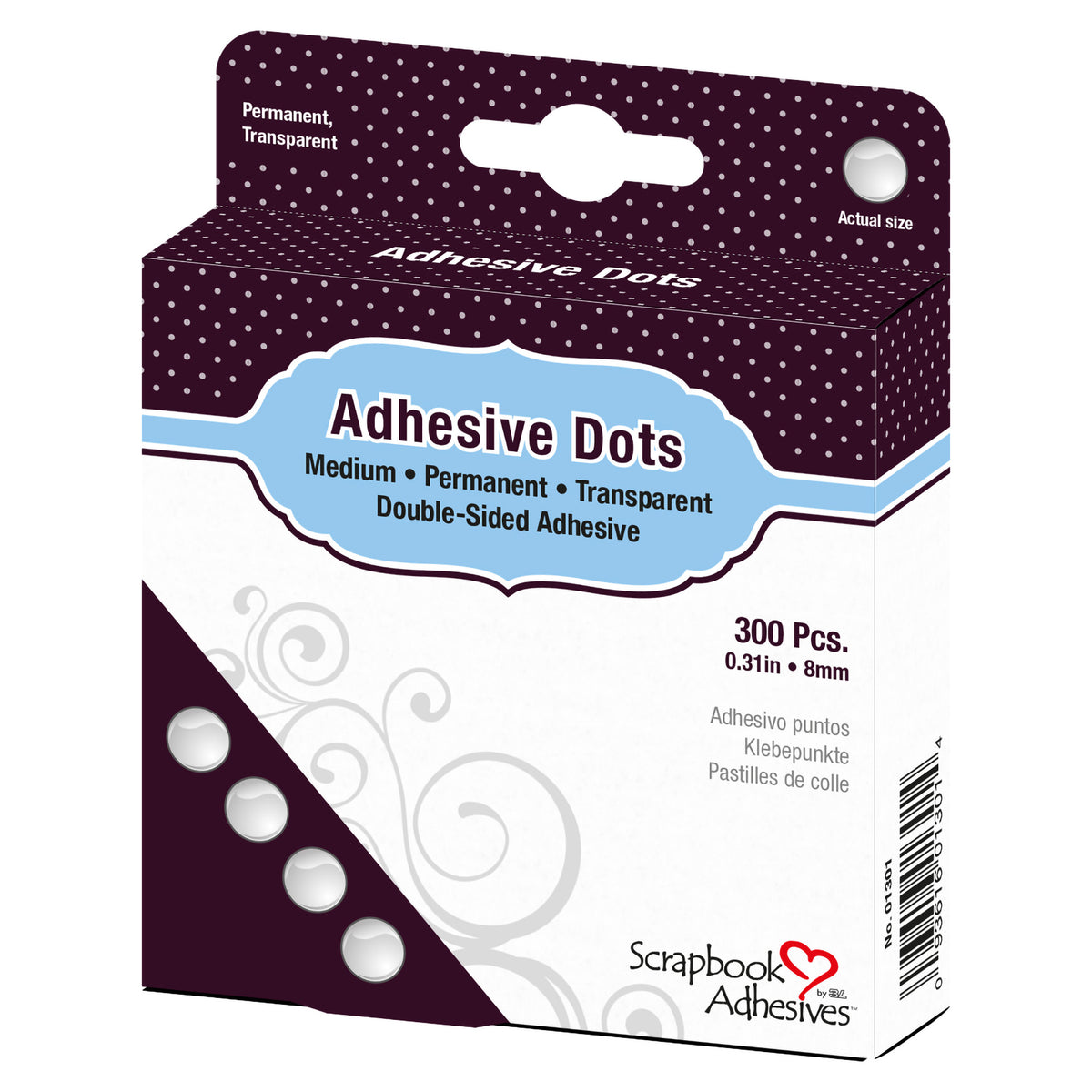 ADHESIVE DOTS PERMANENT 300-PACK MEDIUM