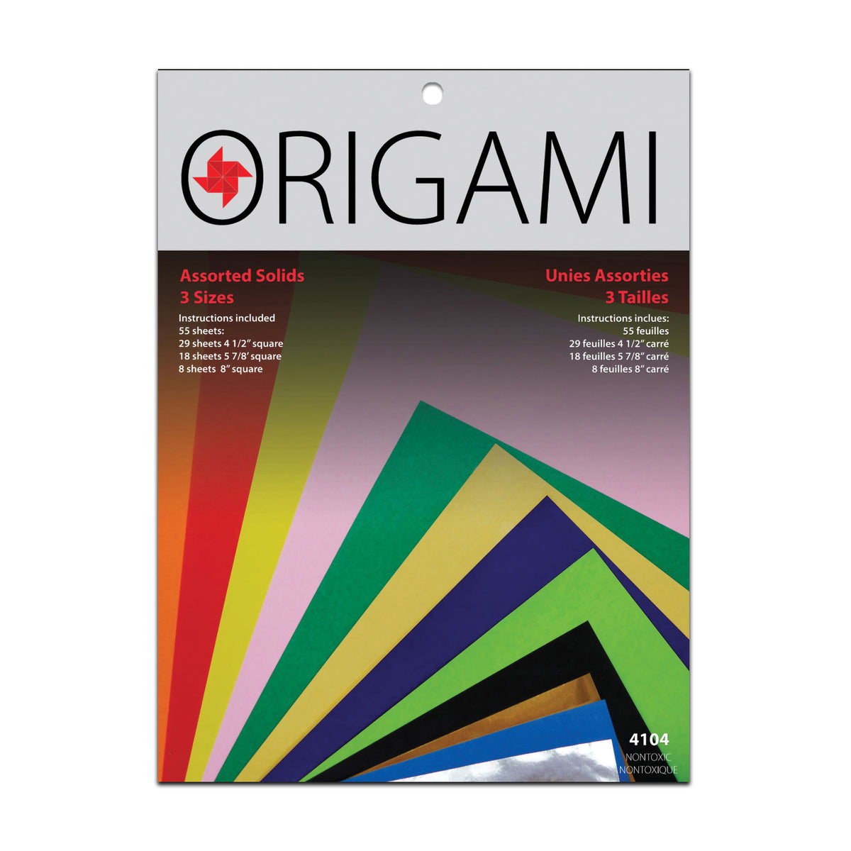 ORIGAMI ASSORTED COLORS 55-PACK MEDIUM