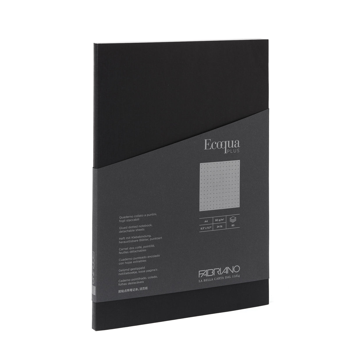 ECOQUA PLUS GLUE-BOUND A4 DOTTED BLACK