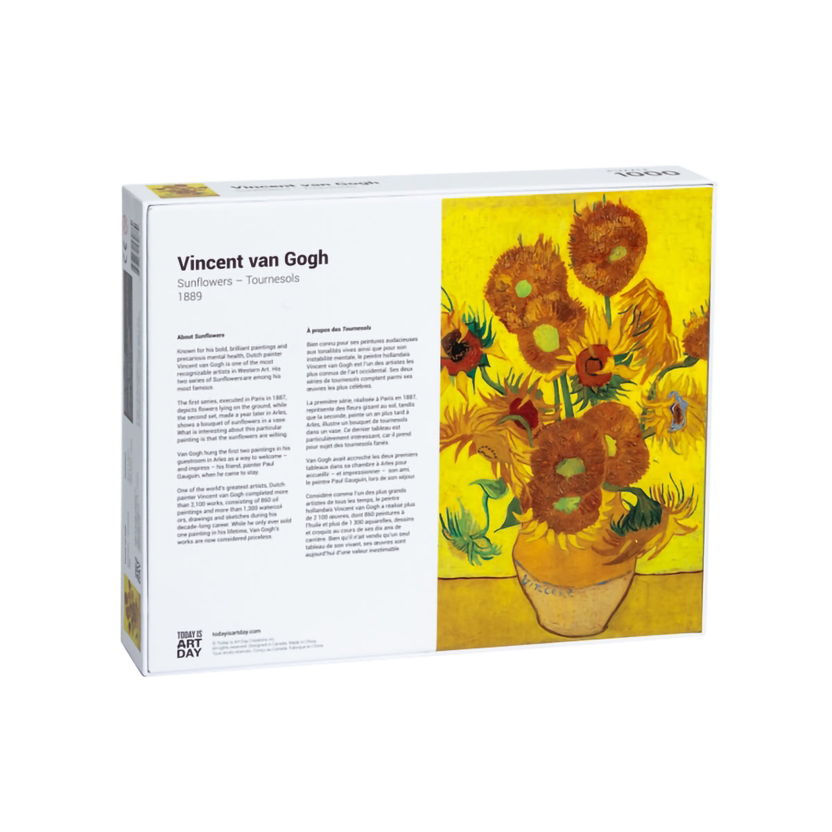 1000 PIECE PUZZLE  ART DAY - VAN GOGH, SUNFLOWERS