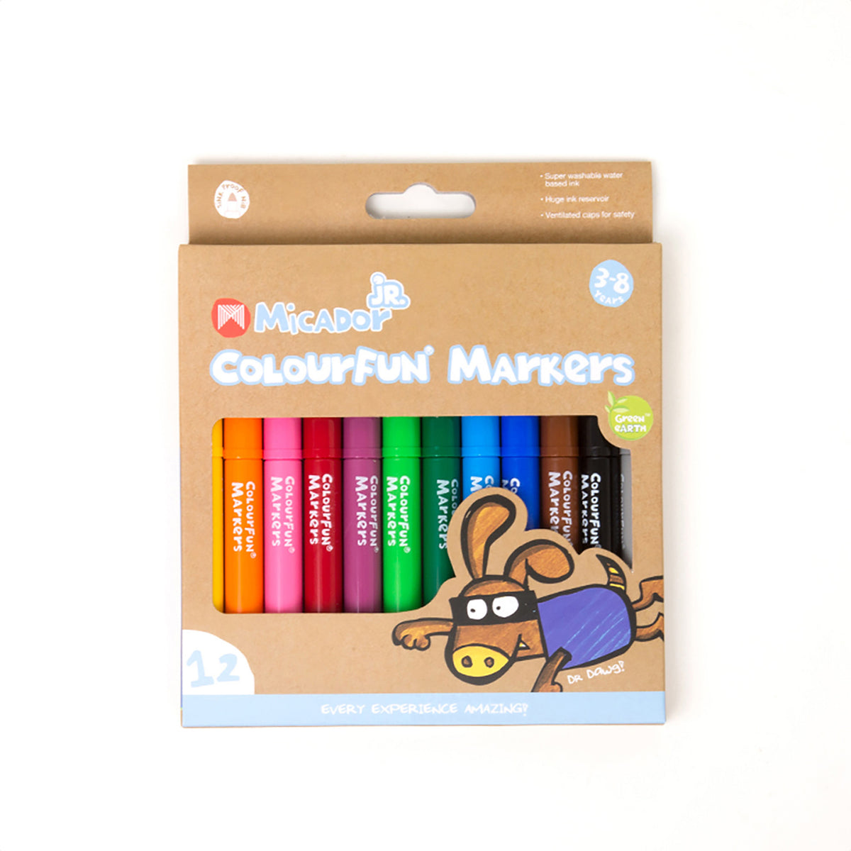 JR. COLOURFUN MARKERS 12PK