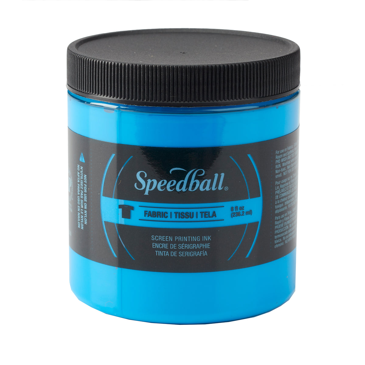 FABRIC SCREEN PRINTING INK 8oz FLUORESCENT BLUE