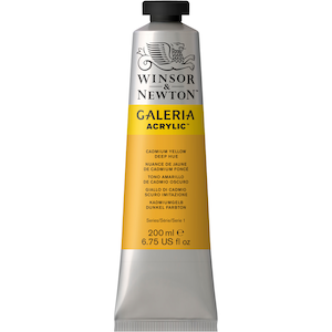 W&amp;N GALERIA ACRYLICS CADMIUM YELLOW DEEP HUE 200ml