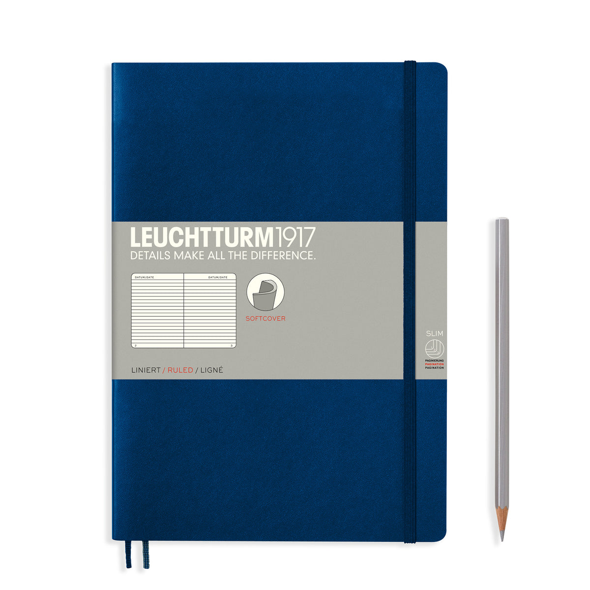 SOFTCOVER B5 NOTEBOOK RULED NAVY
