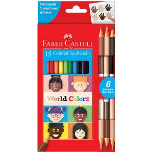 WORLD COLORS ECO PENCILS 15-PACK
