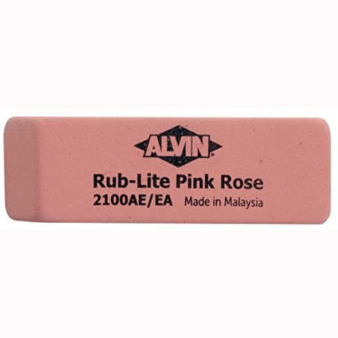 RUB-LITE PINK ROSE SOFT ERASER - BOX/40