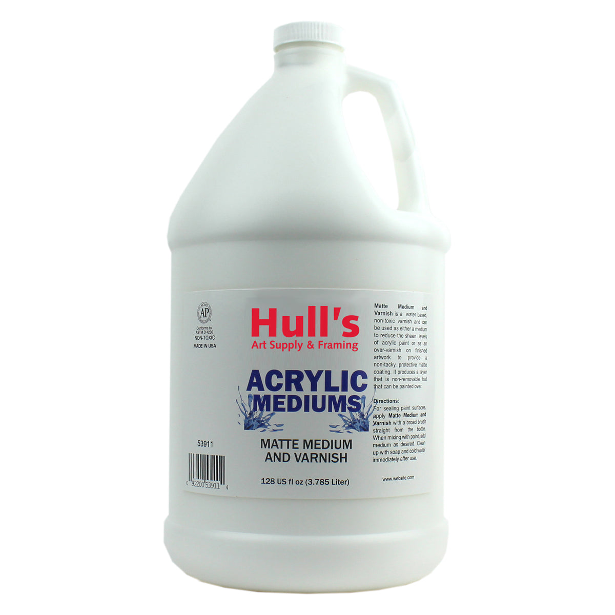 HULLS MATTE MEDIUM &amp; VARNISH GALLON
