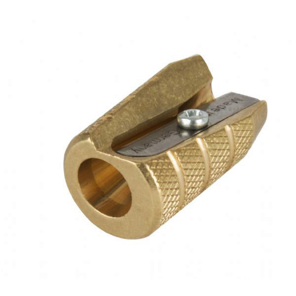 ALVIN 9866 BRASS BULLET SHARPENER W/ REPLACEABLE STAINLESS STEEL BLADE