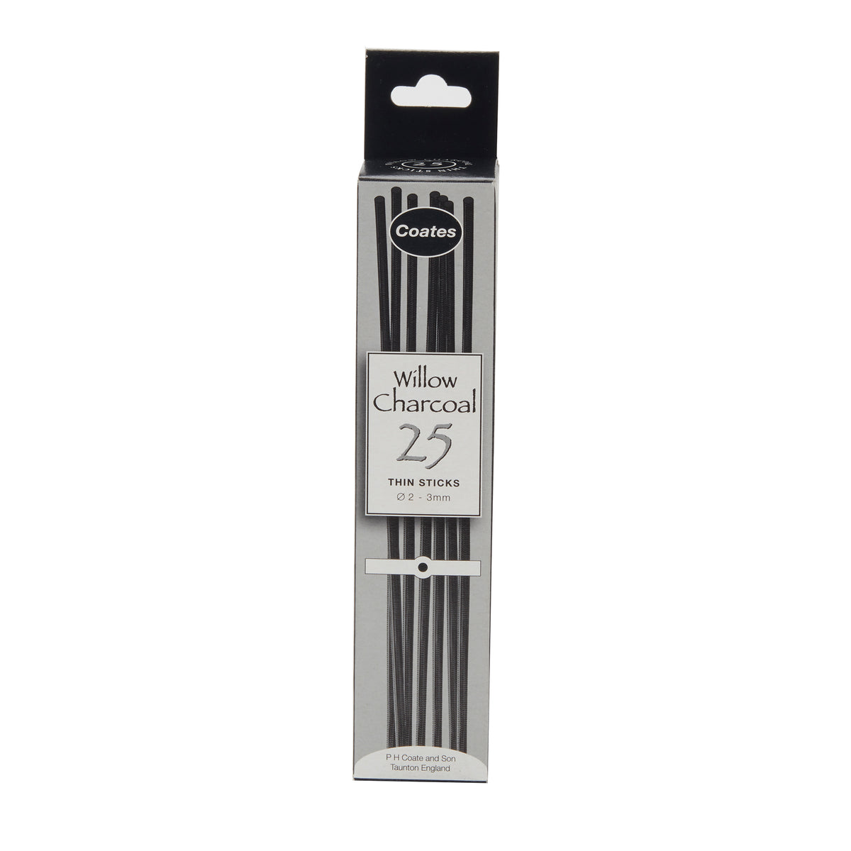 COATES WILLOW CHARCOAL THIN 25PK