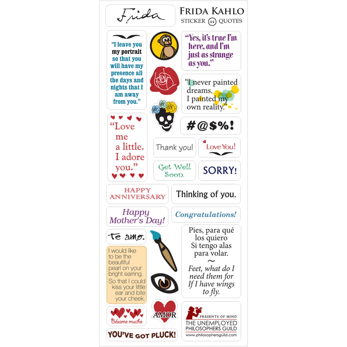 QUOTEABLE NOTEABLES CARD FRIDA KAHLO