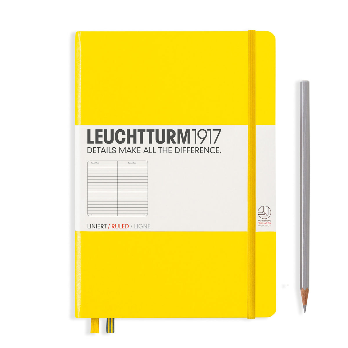 MEDIUM A5 NOTEBOOK RULED LEMON