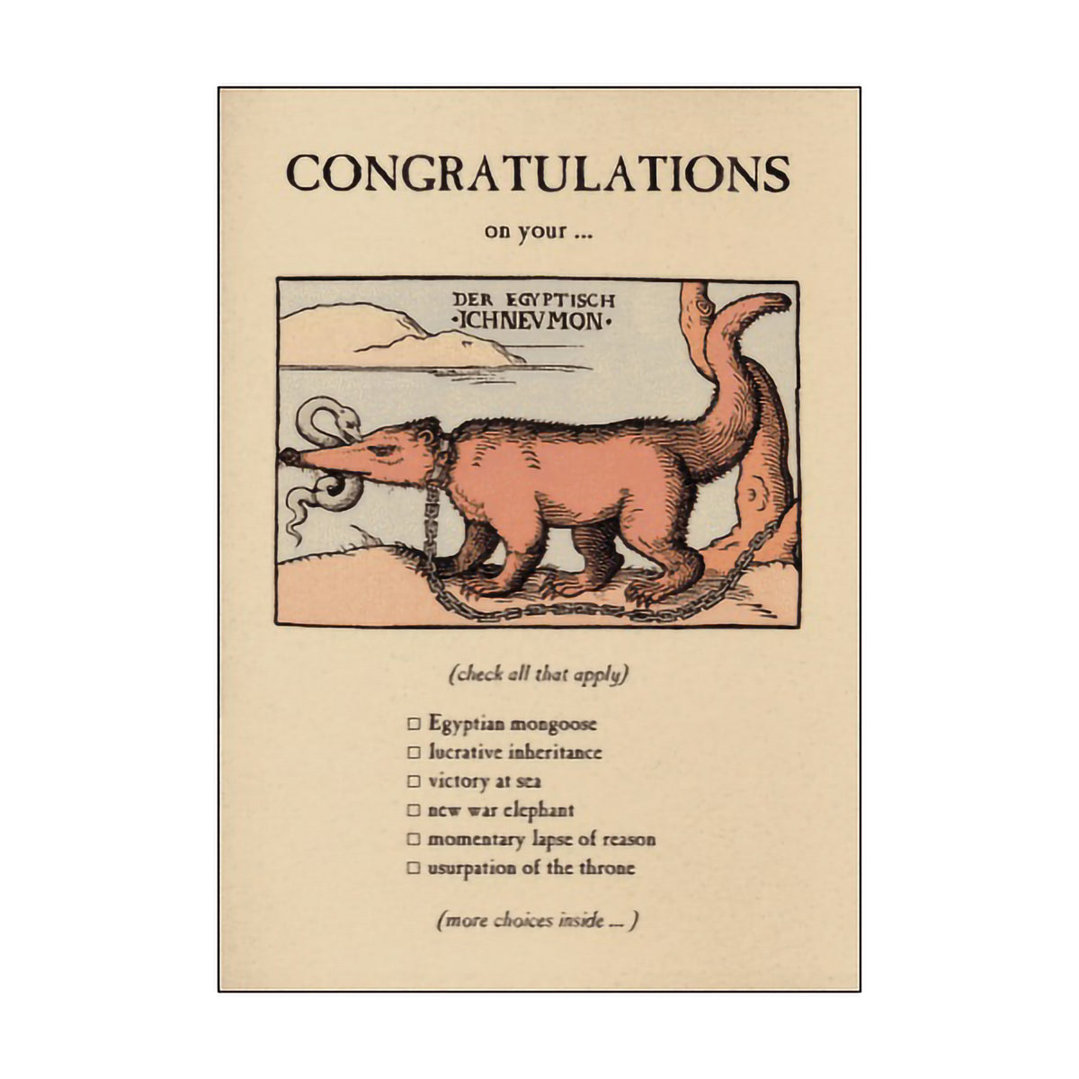 ARCHELAUS CARD EGYPT MONGOOSE