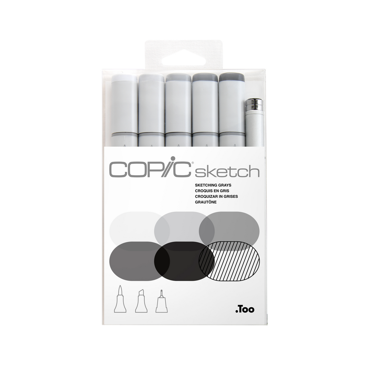 SKETCH MARKER GRAYS SET/6