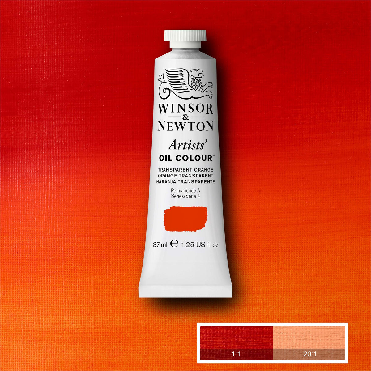 W&amp;N ARTISTS&#39; OIL COLOR TRANSPARENT ORANGE 37ml