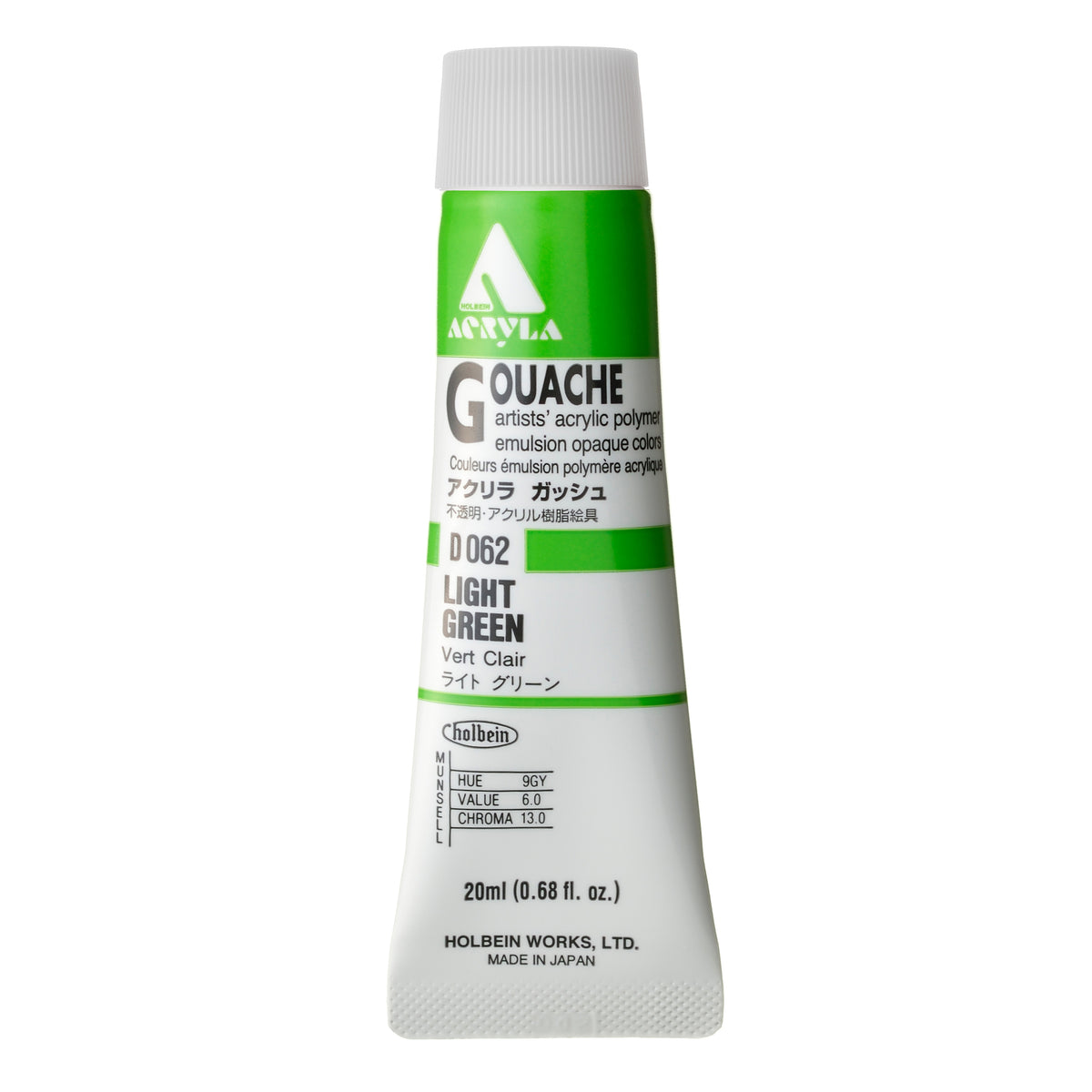 ACRYLA GOUACHE 20ML LIGHT GREEN