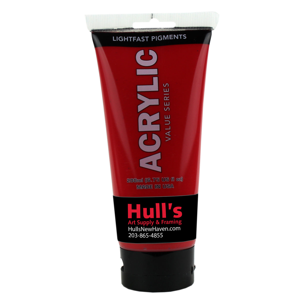 HULLS ACRYLIC 200ml TUBE CADMIUM RED MEDIUM HUE