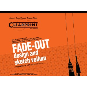 1000H DESIGN VELLUM 8X8 GRID 50 SHEET PAD 17X22