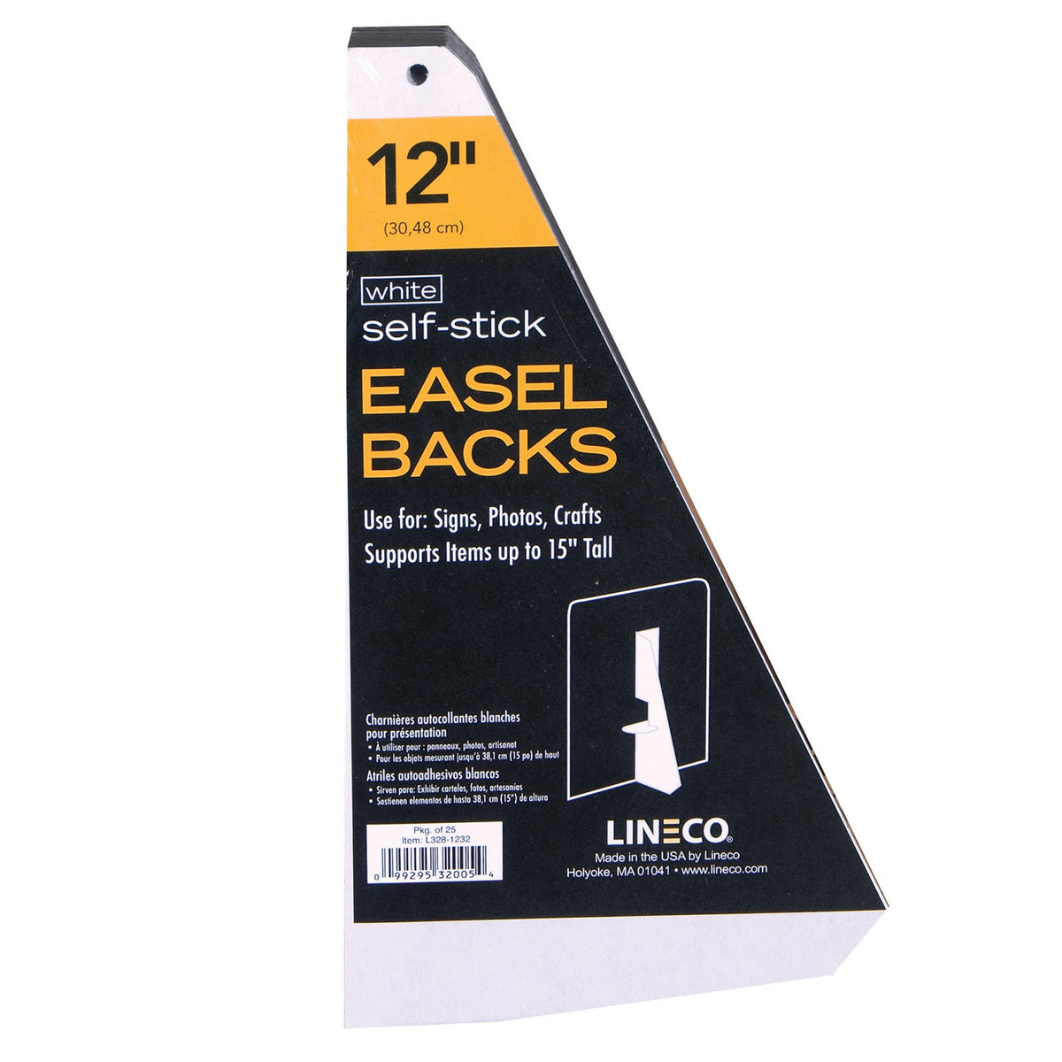 SELF-STICK EASEL BACK 25PK WHITE 12&#39;&#39;