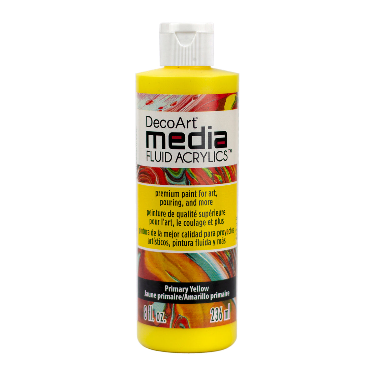 MEDIA FLUID 8oz PRIMARY YELLOW