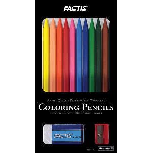PLASTIPASTEL WOODLESS COLOR PENCIL SET/12