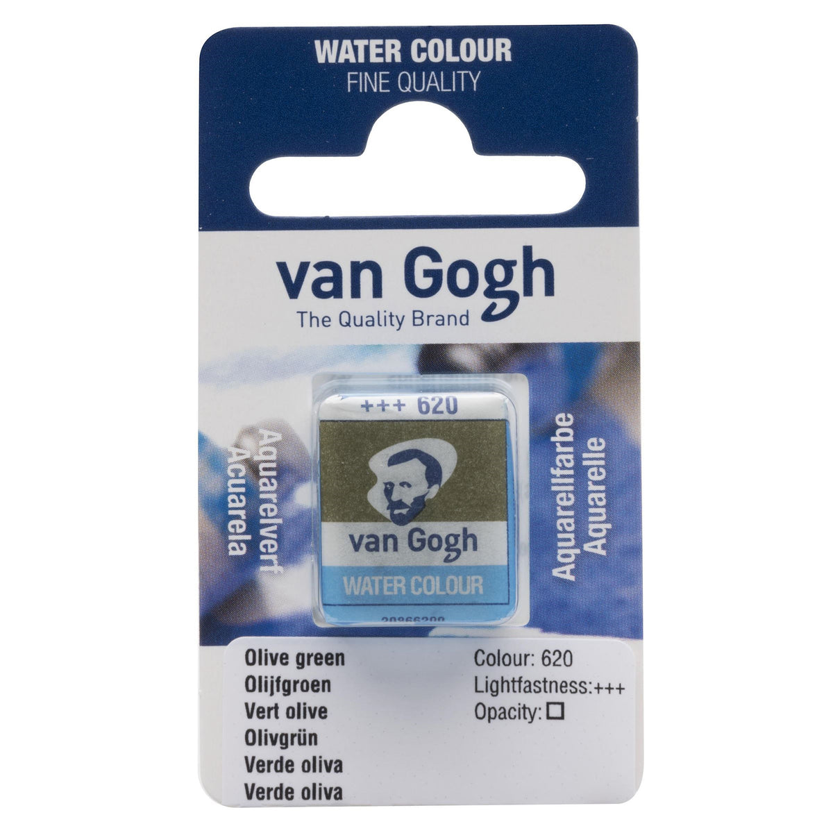 VAN GOGH WATERCOLOUR HALF PAN OLIVE GREEN