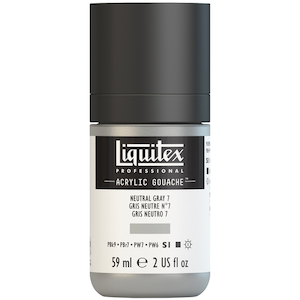 LIQUITEX ACRYLIC GOUACHE 59ml JAR NEUTRAL GREY 7