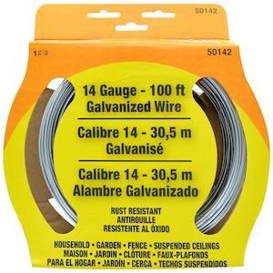 GALVANIZED WIRE STEEL 100&#39; 14-GAUGE