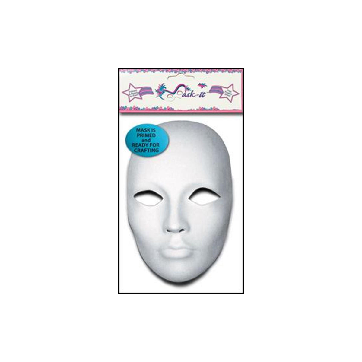 MASK-IT FULL FACE MASK FEMALE 8.5&quot; WHITE