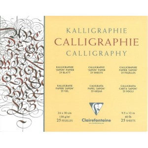 CLAIRE FONTAINE CALLIGRAPHY PAD 25-SHT 9.5x12