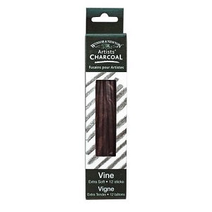 VINE CHARCOAL BOX/12 EXTRA-SOFT