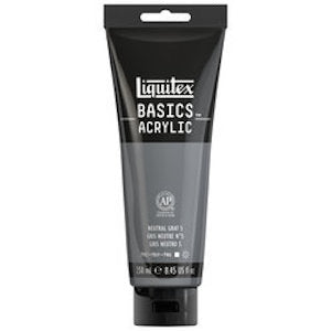 BASICS 250ml TUBE NEUTRAL GRAY VALUE 5