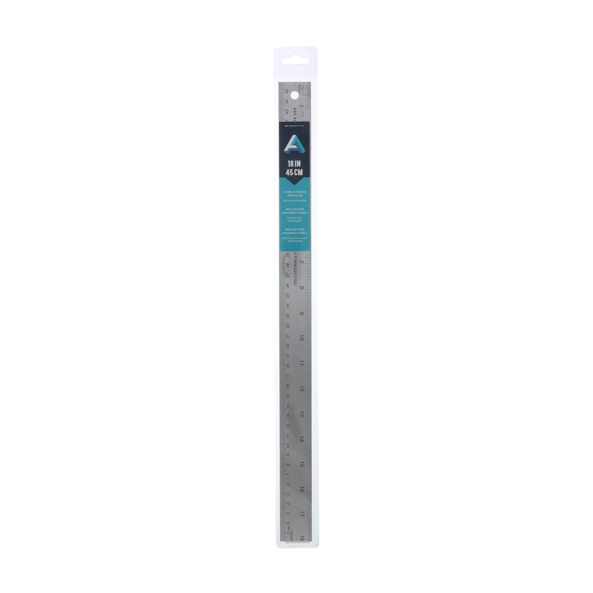 AA STEEL CORKBACK RULER 18&quot;