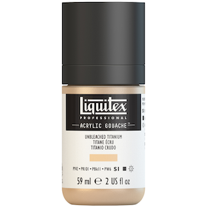 LIQUITEX ACRYLIC GOUACHE 59ml JAR UNBLEACHED TITANIUM