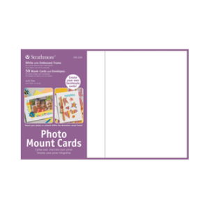 PHOTO MOUNT WHITE DECORATIVE FULL 50-PACK