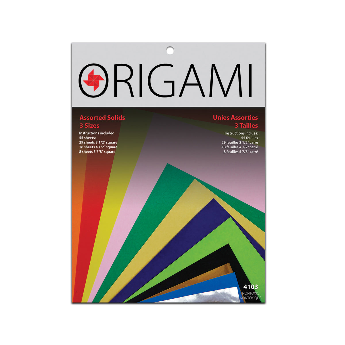 ORIGAMI ASSORTED COLORS 55-PACK SMALL
