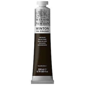 WINTON OIL COLOR 200ml LAMP BLACK