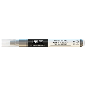 LIQUITEX PAINT MARKER FINE IRIDESCENT RICH SILVER