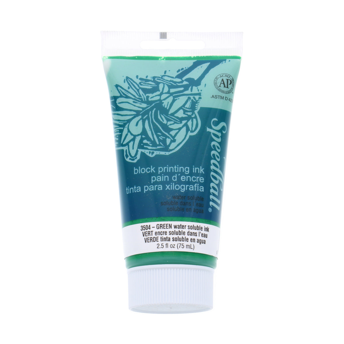 WATER-SOLUBLE BLOCK PRINTING INK 2.5oz GREEN