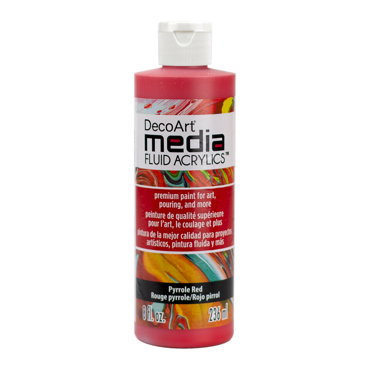 MEDIA FLUID 8oz PYRROLE RED