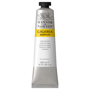 W&amp;N GALERIA ACRYLICS TITANIUM WHITE 200ml