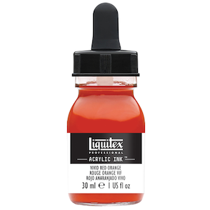 LIQUITEX INK 30ml VIVID RED ORANGE