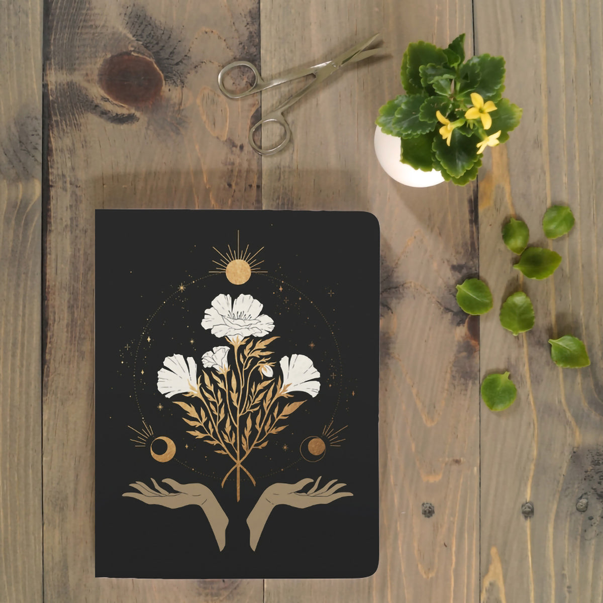LAYFLAT JOURNAL MEDIUM LINED CELESTIAL FLOWERS