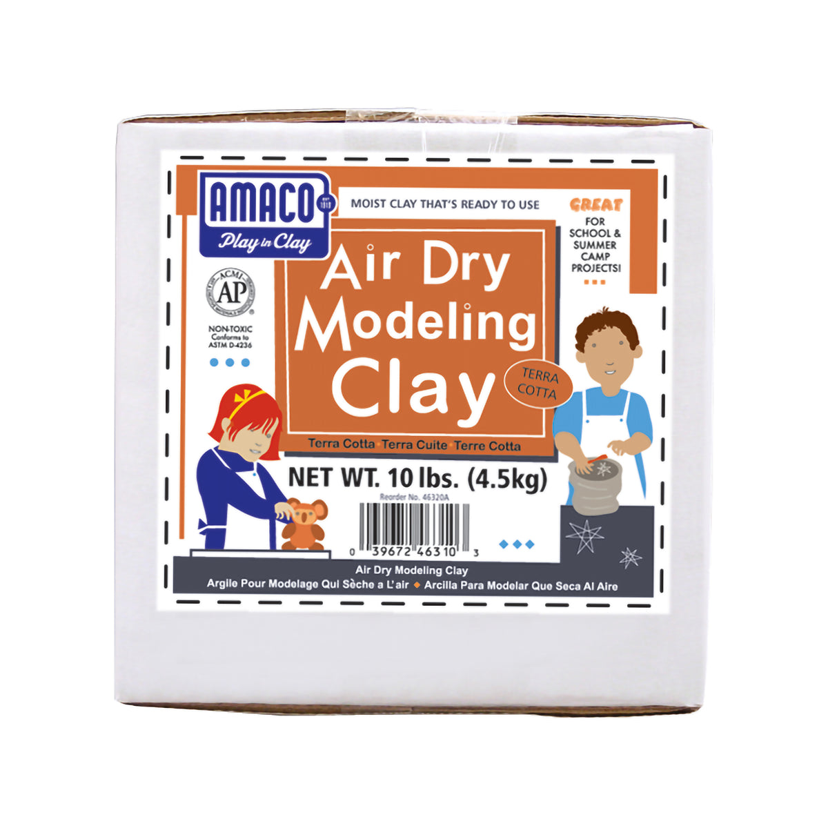 School Bulk Kids White Air Dry Clay, White Air Drying Clay - Artistic Den
