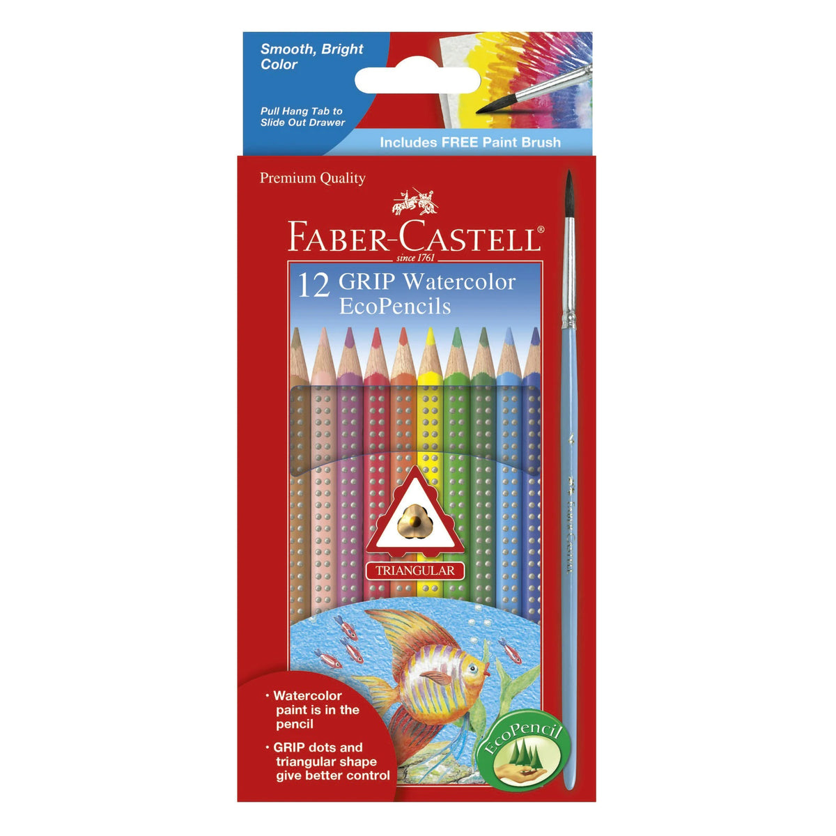 ECO WATERCOLOR PENCILS WITH GRIP 12PK